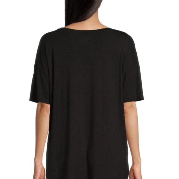 Time & Tru Women's & Women’s Plus Crewneck Tunic Tee w/ Short Sleeves, Sizes 2X - Picture 3 of 6